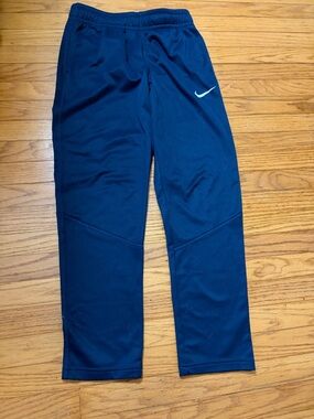Nike Kids Navy Blue Sweatpants with White Swoosh